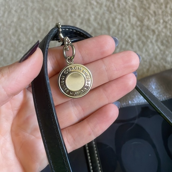 Coach Signature Stripe Tote Shoulder Bag - Picture 9 of 15